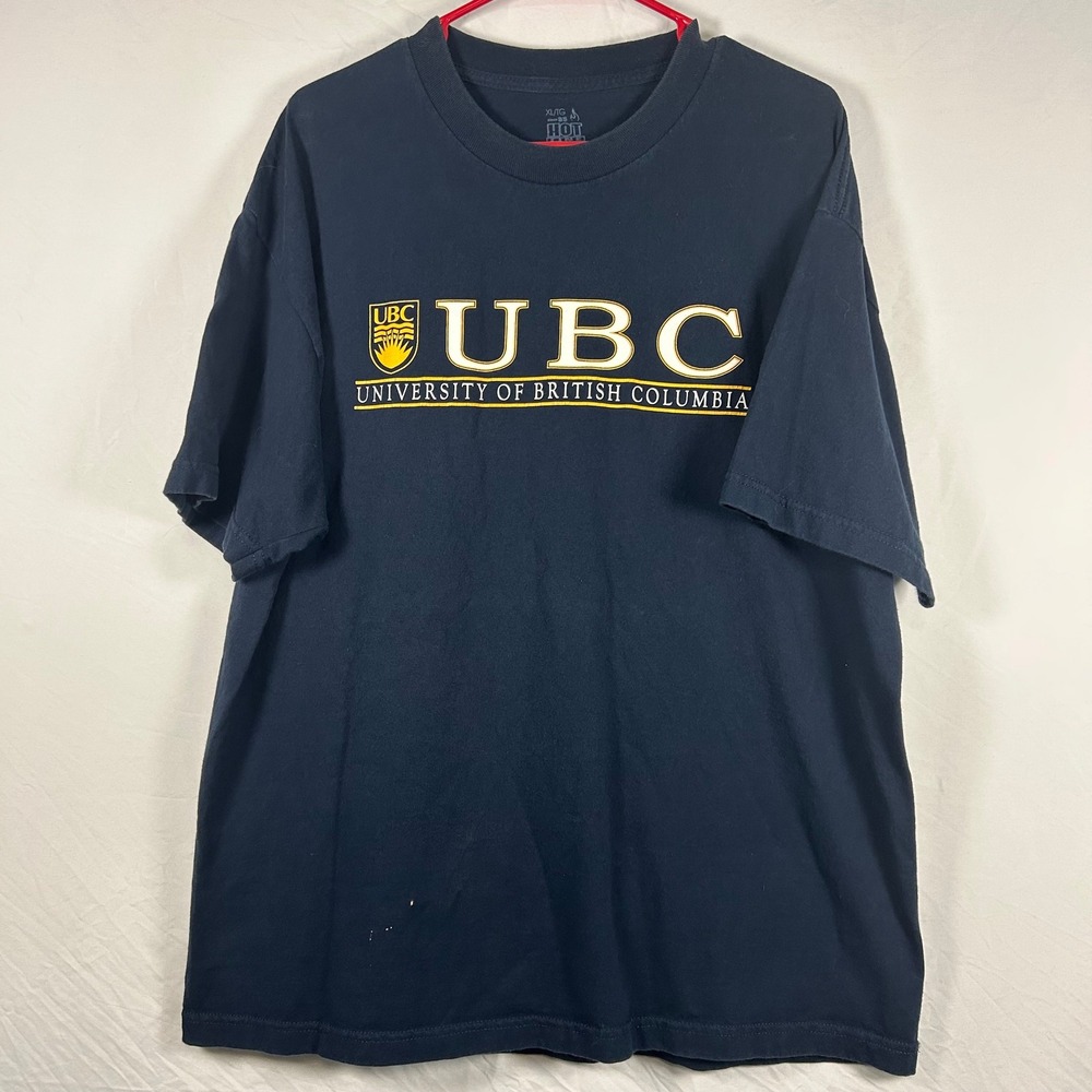 Hot Line UBC T-Shirt Mens XL Navy University of British Columbia Graphic Tee